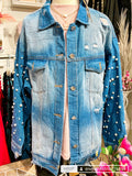 PEARL EMBELLISHMENTS DENIM JACKET