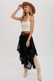 Lacey Tier Midi Skirt