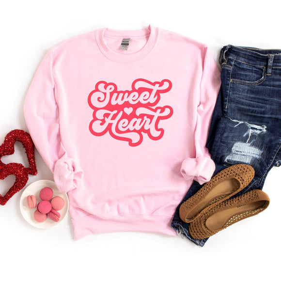 Sweet Heart Retro Valentine's Day Sweatshirt