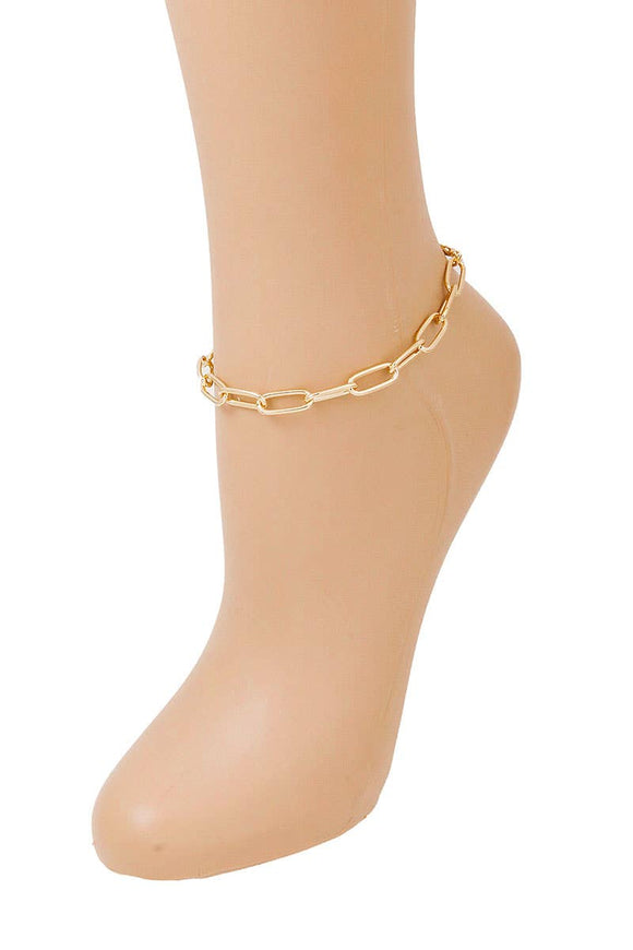 Obviously Oval Cable Chain Anklet
